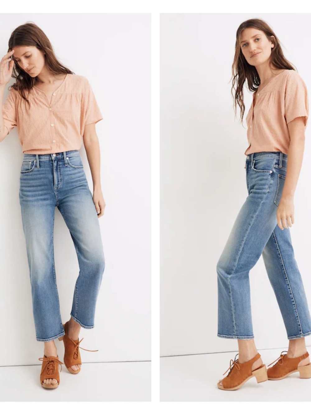 Madewell Slim Wide-Leg Crop Jeans in Reggie Wash